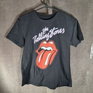 The Rolling Stones Band Logo Purple Red Black Graphic Tee VG XS